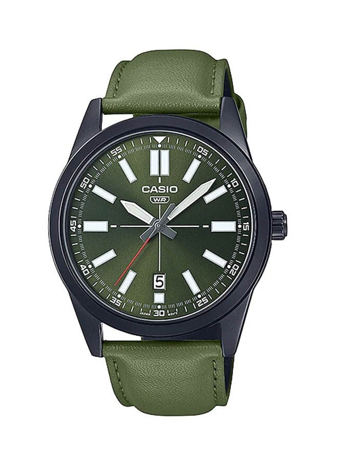 كاسيو ساعة يد من جلد بعقارب MTP-VD02BL-3EUDF - Image 1