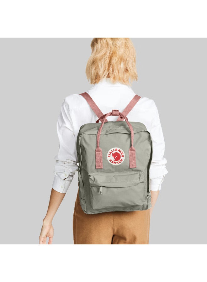 Fjallraven Backpack, Large Capacity, Camping Kanken Backpack, 23510-021 Misty Gray/pink, 16l - Image 3