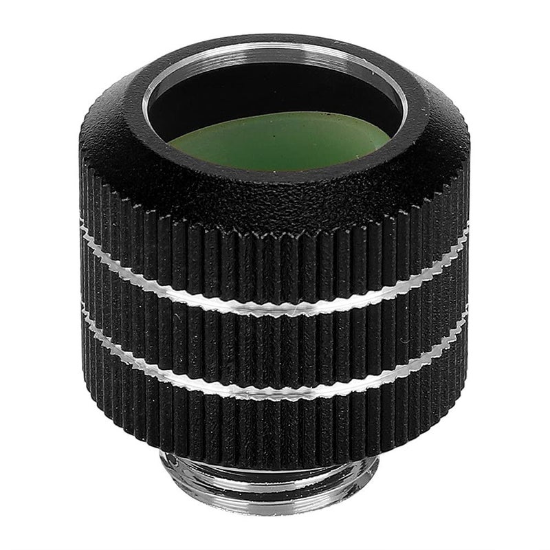 Black Water Cooling Tube Connector Male G1 4 Brass Aluminum Alloy Fitting with Sealing Ring 5 Pieces Set - Image 3