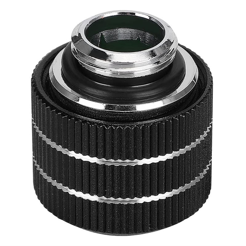 Black Water Cooling Tube Connector Male G1 4 Brass Aluminum Alloy Fitting with Sealing Ring 5 Pieces Set - Image 5