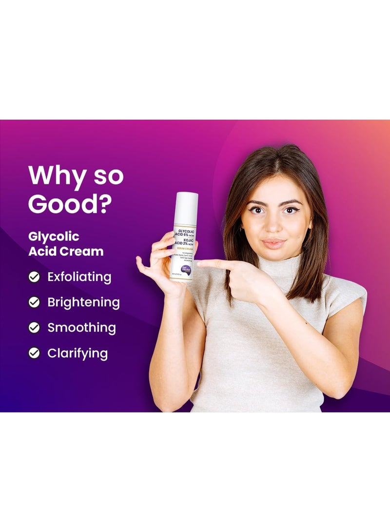 Get Nectar Happiness احصل على مجموعة "Nectar Happiness" المكونة من كريم سيروم عالي الفعالية بحمض الجليكوليك (تركيز 6%) وكريم حمض الكوجيك (تركيز 2%) - للتقشير، وتفتيح البشرة، ومكافحة حب الشباب والشوائب | مناسب لجميع أنواع البشرة | للرجال والنساء (50 مل × 2) - Image 2