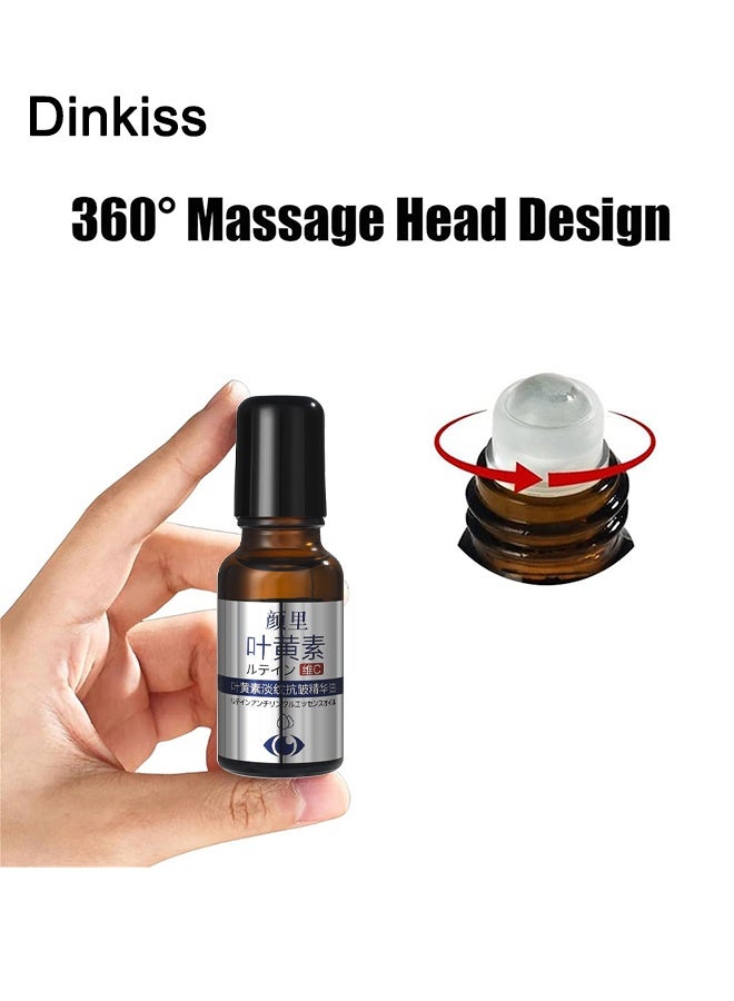 Dinkiss Lutein Eye Essence Oil, VC Lutein Eye Essence Oil, Lutein Eye Serum, Lutein Eye Oil, Under Eye Oil Roller Ball, Japan Firming Anti-Aging Eye Serum For Eye Bags (20ml) - Image 2