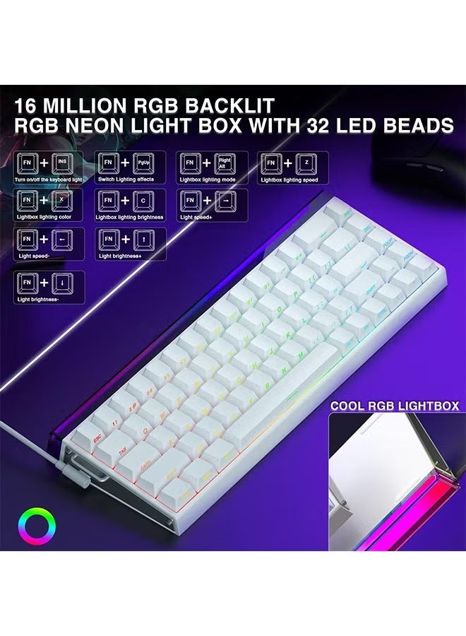 أولا لوحة مفاتيح ألعاب سلكية AULA HERO 68 HE 60%، لوحة مفاتيح مغناطيسية بتأثير هول مع تشغيل قابل للتعديل، وضع تشغيل سريع، معدل استطلاع 8 كيلو هرتز، زمن انتقال 0.125 مللي ثانية، أغطية مفاتيح PBT مطبوعة جانبية، إضاءة خلفية RGB - Image 2