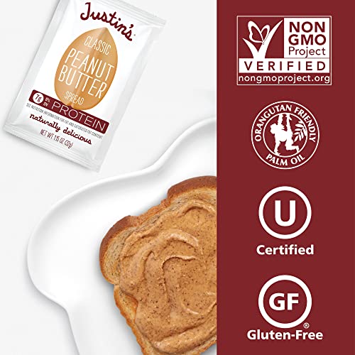 JUSTIN'S Classic Gluten-Free Peanut Butter Spread Squeeze Packs, 1.15 Ounce (10 Pack) - Image 3