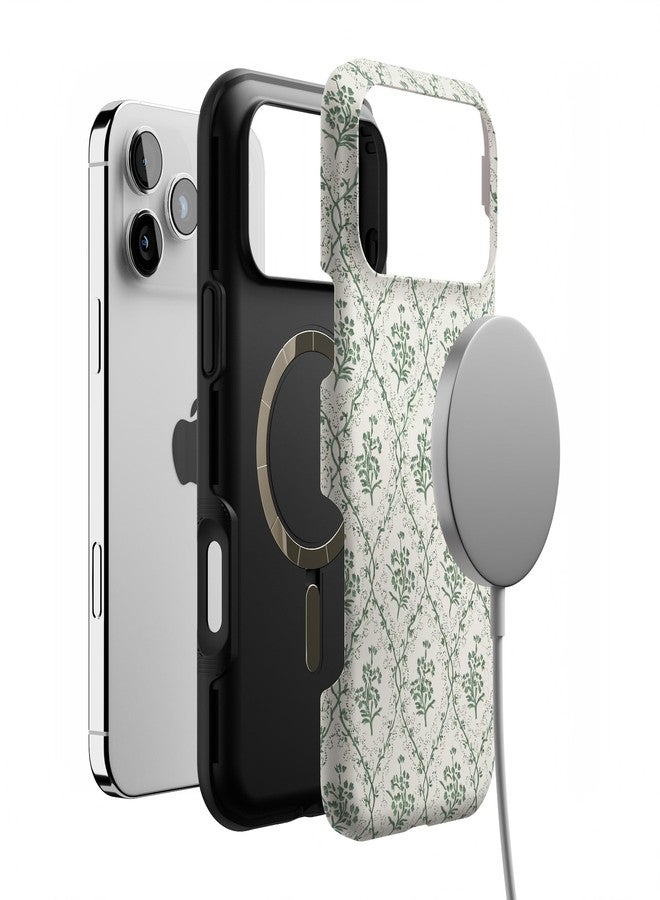 Casely جراب Casely لهاتف iPhone 17 Pro Max | نقشة زهور المريمية | تصميم جريء وواقي | متوافق مع MagSafe - Image 4