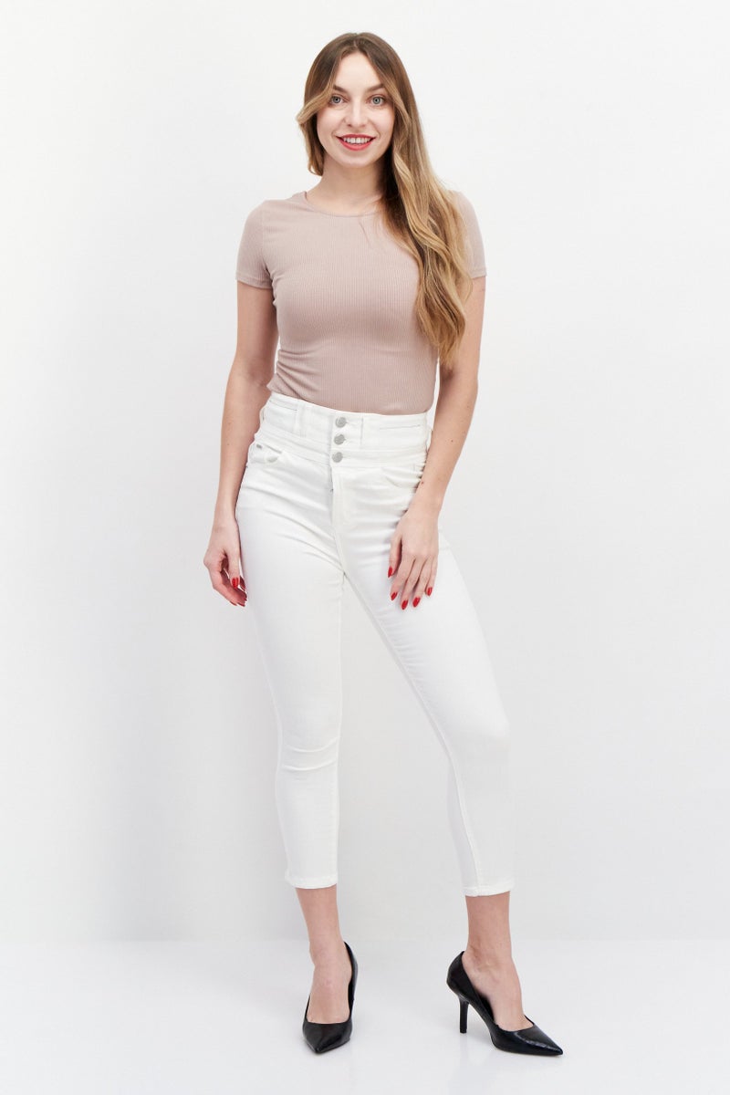 VERO MODA Women Slim Fit Solid Stretchable 7 - Image 2