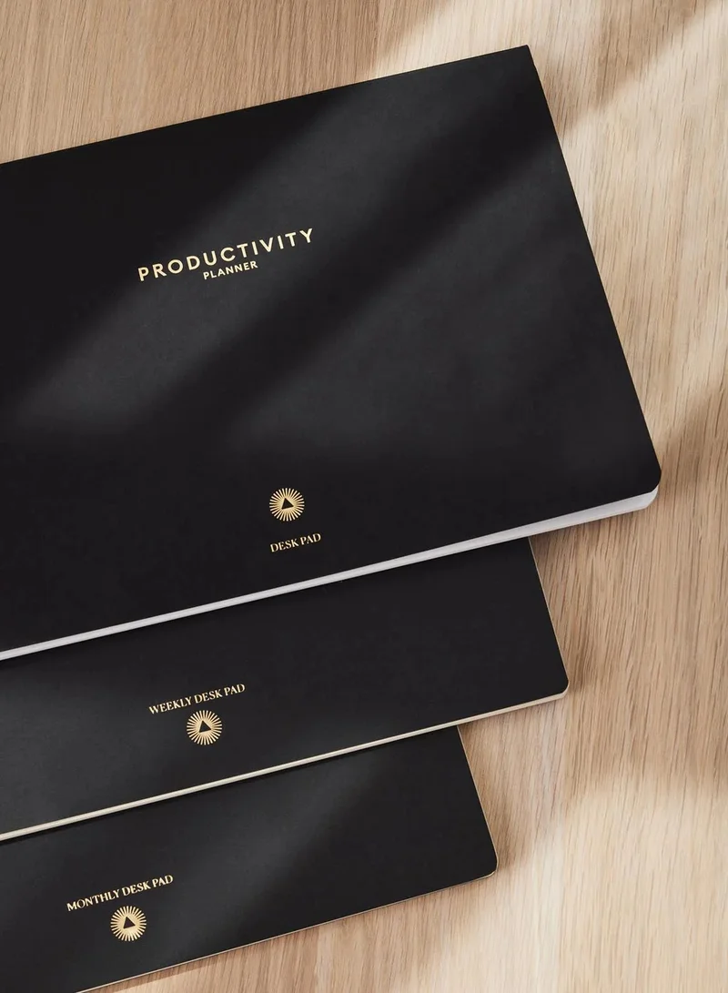 Intelligent Change Black Productivity Planner Desk Pad