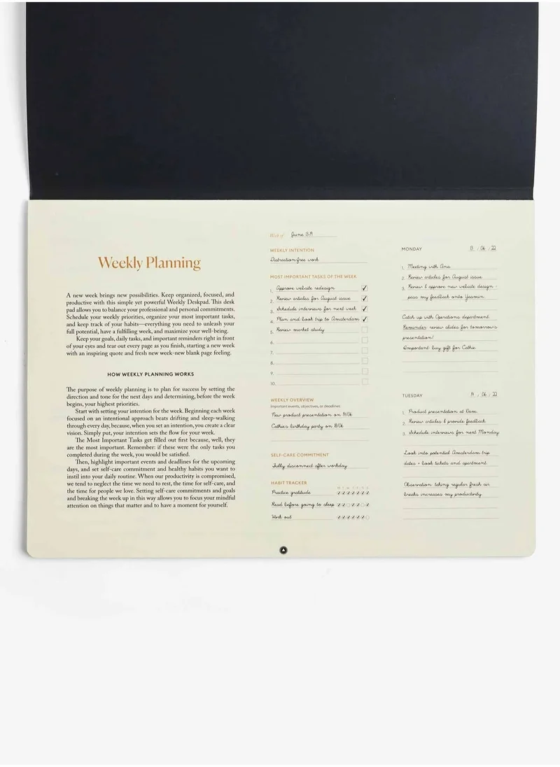 Intelligent Change Black Productivity Planner Desk Pad