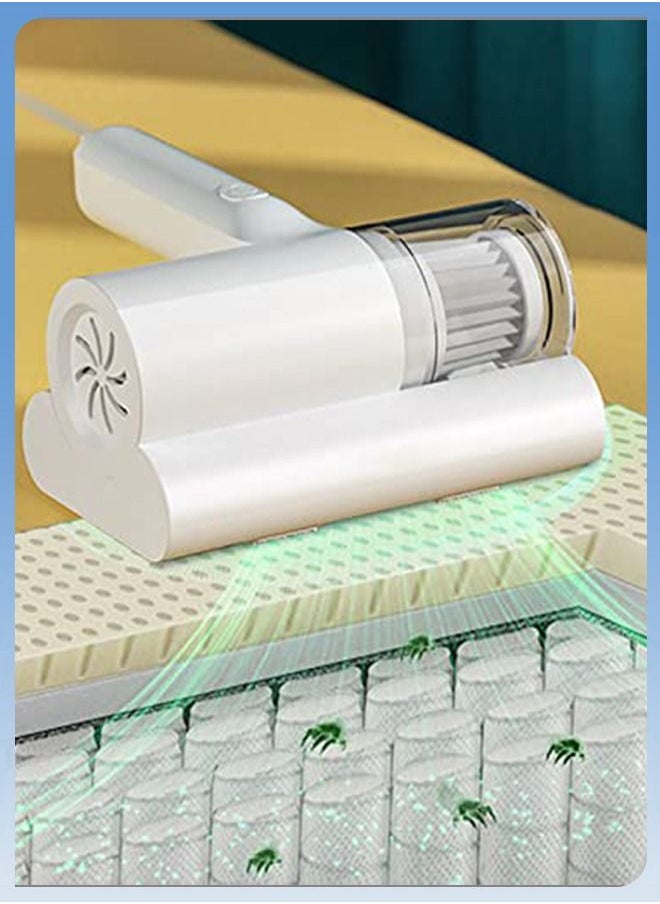 Toshionics - Portable Electrical Mites Remover Dust Collector Handheld Wireless Vacuum Cleaner Household Home Instrument Mini Sterilizer Rechargeable Brush with Large Suction for Bed Pillows Cloth Sofas and Carpet - Image 1