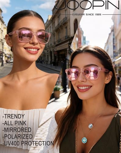 Joopin Square All Pink Sunglasses Retro Designer Oversized Sun Glasses Polarized UV Protection Fashion Shades for Women Men - Image 2
