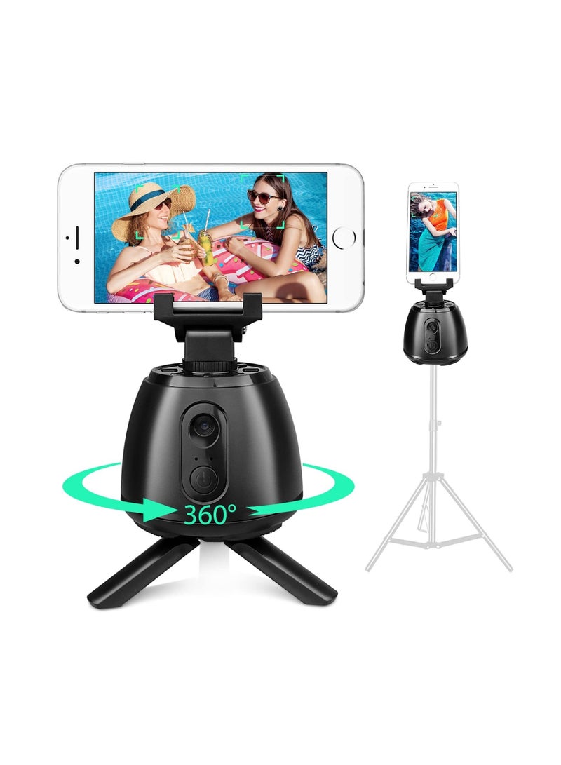 Captaintech Smart Tracking Phone Holder, SYOSI Selfie Stabilizer, 360° Rotating Smart Face & Body Track Cellphone/Pad Desktop Tripod Gimbal Stabilizer For YouTube, Tik Tok, Vlog Live Streaming (No Need App) - Image 1