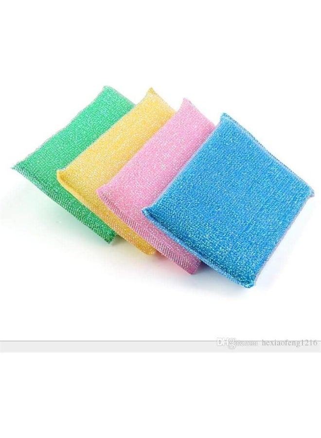 SAQOWARE 4-Peices Kitchen Cleaning Sponge, Non-Scratch Double-Sided Scrubber Sponge Brush for Dishes Sink and Bathroom Efficient Scouring Pad for Pot,Household Cookware - Image 3