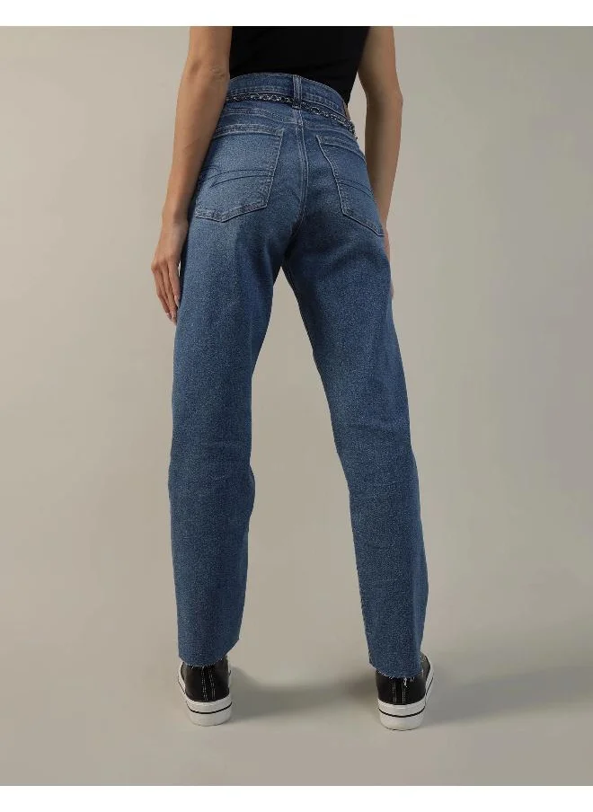 American Eagle AE Super High-Waisted Ankle Straight Jean