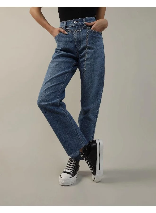 American Eagle AE Super High-Waisted Ankle Straight Jean