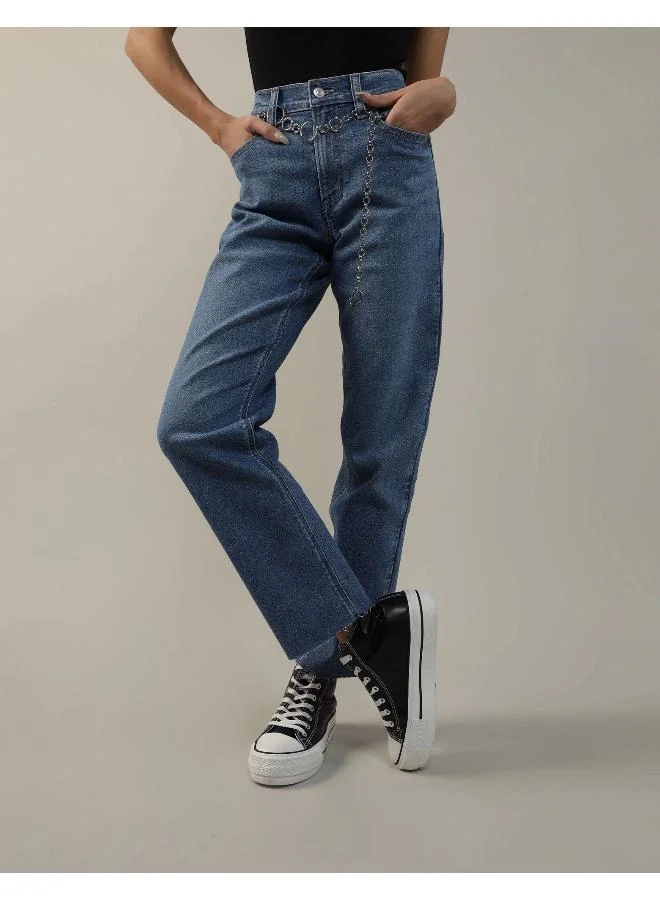American Eagle AE Super High-Waisted Ankle Straight Jean