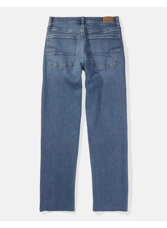 American Eagle AE Super High-Waisted Ankle Straight Jean