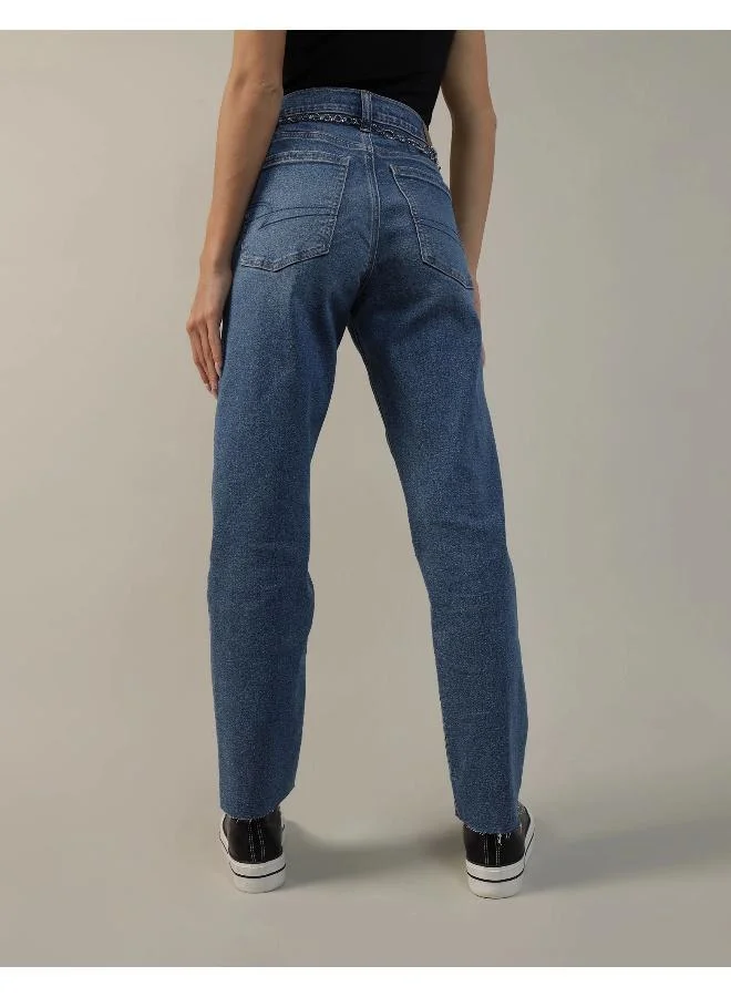American Eagle AE Super High-Waisted Ankle Straight Jean