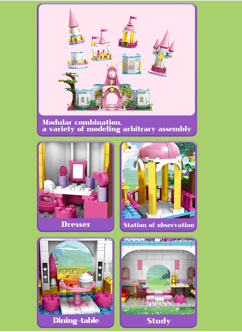 LOOPITYS 1000PCS building block set includes a dream castle with a carriage, toys for girls , suitable for fans of princess houses and fairy tales. Learning and educational toys can also be birthday and holiday gifts, home decorations, and decorations  - Image 2