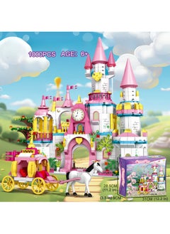LOOPITYS 1000PCS building block set includes a dream castle with a carriage, toys for girls , suitable for fans of princess houses and fairy tales. Learning and educational toys can also be birthday and holiday gifts, home decorations, and decorations  - Image 3
