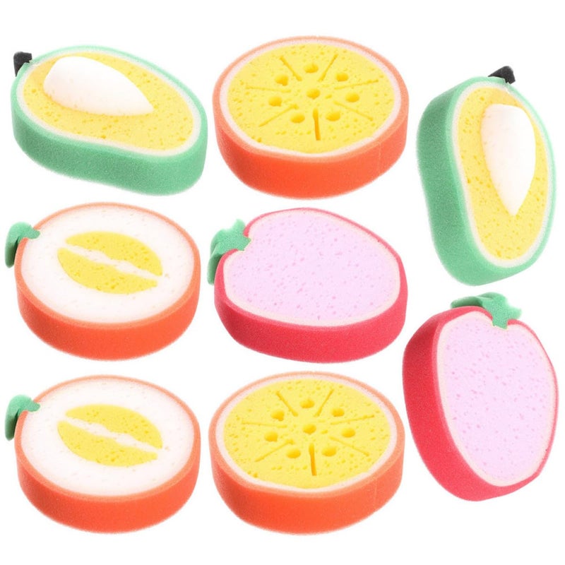 Fruit Shaped Kitchen Sponges 8PCS Set Thickened Soft Non Scratch Dishwashing Cleaning - Image 2