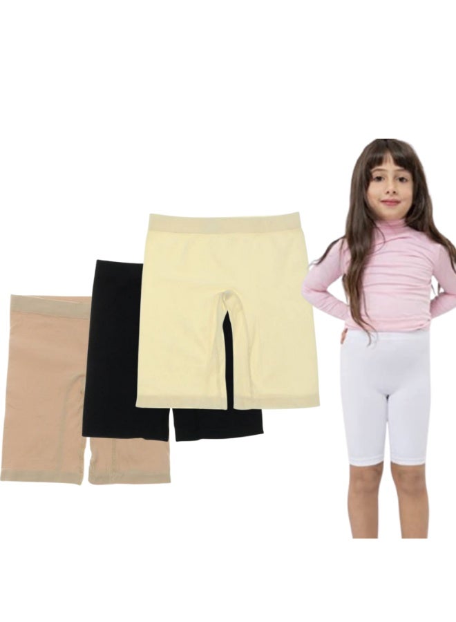 3-Piece Girls' Lycra Shorts Set - UW 309