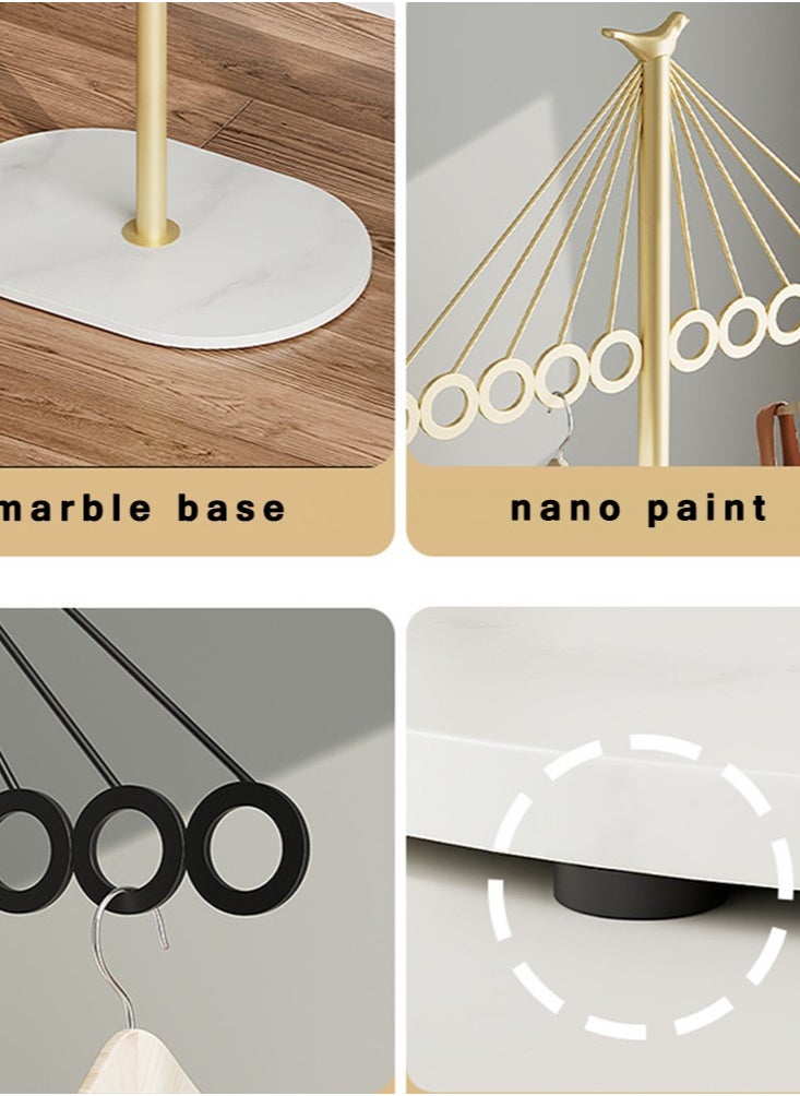 Coat Rack Freestanding Clothes Stand Garment Rack Clothes Rack Metal Coat Racks Hanger Stand Clothes Rail Stand Clothes Hanger Organizer with Marble Base for Hanging Clothes, Hats, Bags
