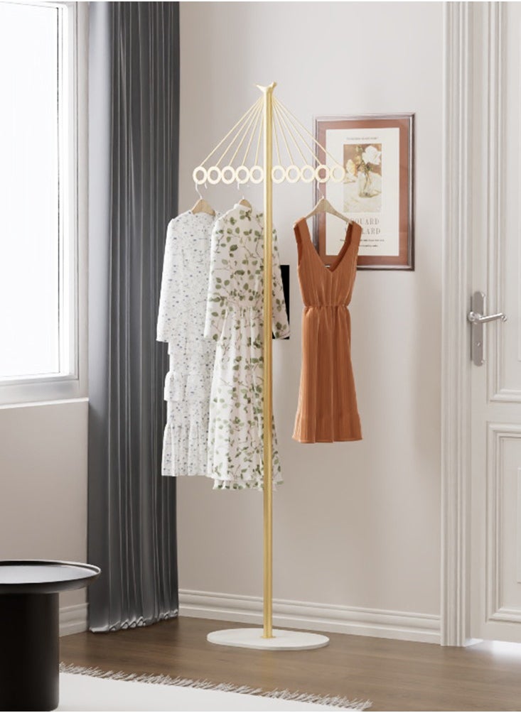 CityRiya-Long Coat Rack Freestanding Clothes Stand Garment Rack Clothes Rack Metal Coat Racks Hanger Stand Clothes Rail Stand Clothes Hanger Organizer with Marble Base for Hanging Clothes, Hats, Bags  - Image 3