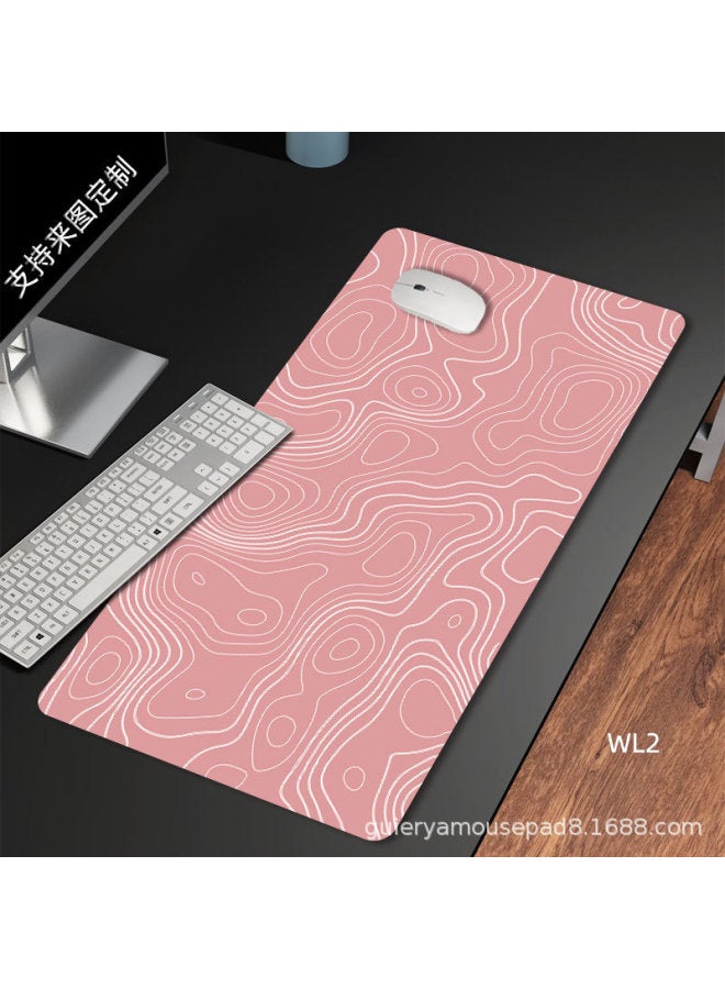 Simple Texture Large Mouse Pad Desk Mat For Gaming Smooth Mouse Keyboard Mousepad-Color:300*800*3mm-Pattern:A2-4-lotus Root Powder - Image 1