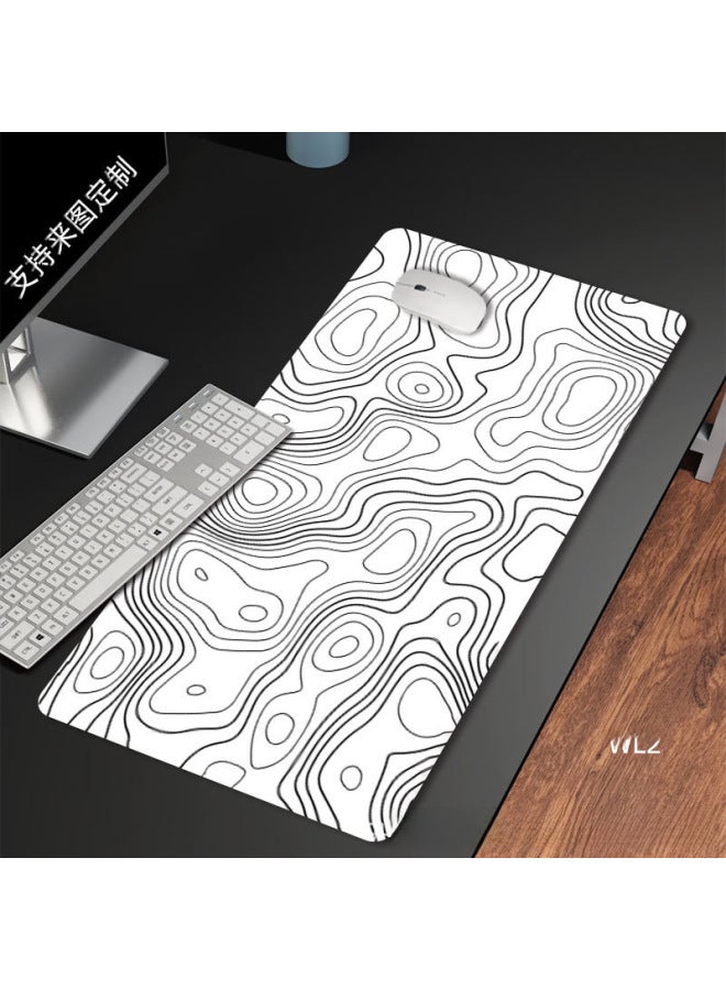 Simple Texture Large Mouse Pad Desk Mat For Gaming Smooth Mouse Keyboard Mousepad-Color:300*800*3mm-Pattern:A2-4-lotus Root Powder - Image 4