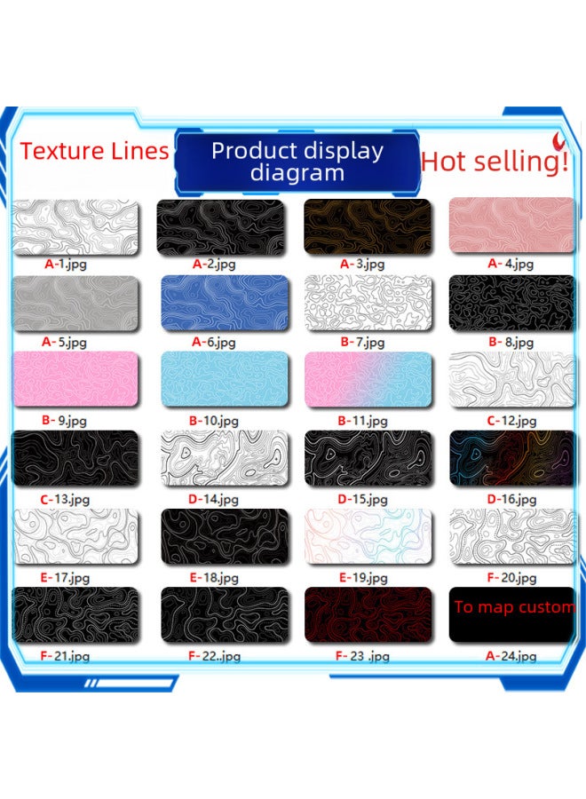 Simple Texture Large Mouse Pad Desk Mat For Gaming Smooth Mouse Keyboard Mousepad-Color:300*800*3mm-Pattern:A2-4-lotus Root Powder - Image 3
