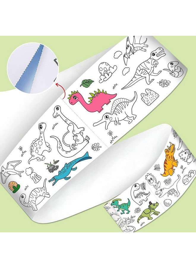 KolorFish KolorFish Coloring Re-Stick Drawing Paper Roll for Kids, 118 x 12 Inch Large Coloring Poster for Toddlers, Art Paper Crafts Coloring Tablecloth Ideal Gift for Class Home Birthday Party (Dinosaur) - Image 3