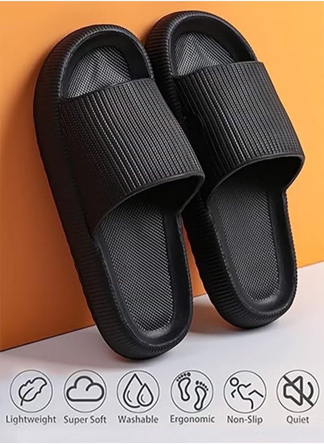 HomarKet Non-Slip Quick-drying Bathroom Shower Slippers Anti-slip Lightweight House Shower Slippers Super Soft Home Slippers for Indoor & Outdoor  - Image 1