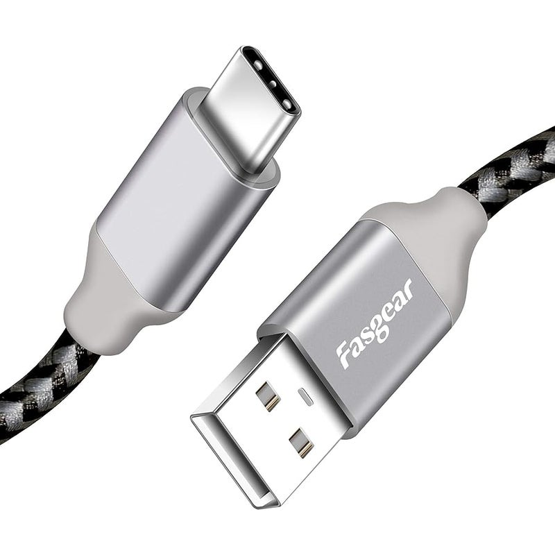 فاسجير كيبل USB C، عبوة واحدة بطول 10 قدم من النايلون المضفر، كيبل شحن ومزامنة USB نوع C متوافق مع جالكسي S10/S9/S8+، نوت 9، هواوي P20 الخ (اسود) - Image 1