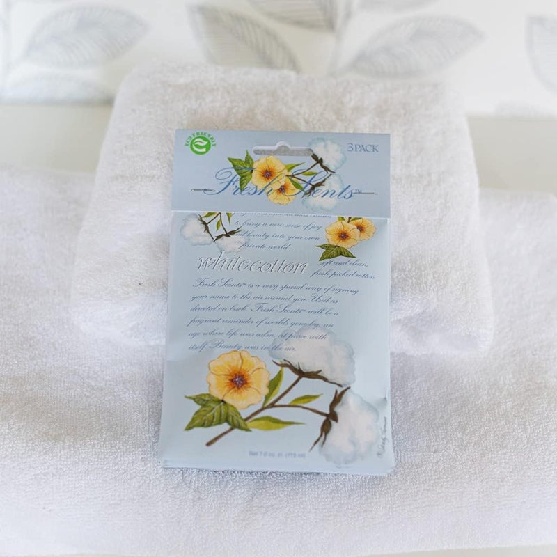 WILLOWBROOK | Fresh Scents Scented Sachet Packet | White Cotton | Air Freshener Bags for Drawers, Closets, Cars | 3 Pack | Long Lasting Home Fragrance - Image 2
