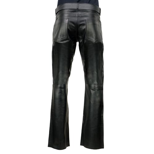 Milwaukee Leather | Classic Fit 5 Pocket Leather Pants for Men - Premium Leather Motorcycle Riding Pants - LKM5790-30 - Image 2