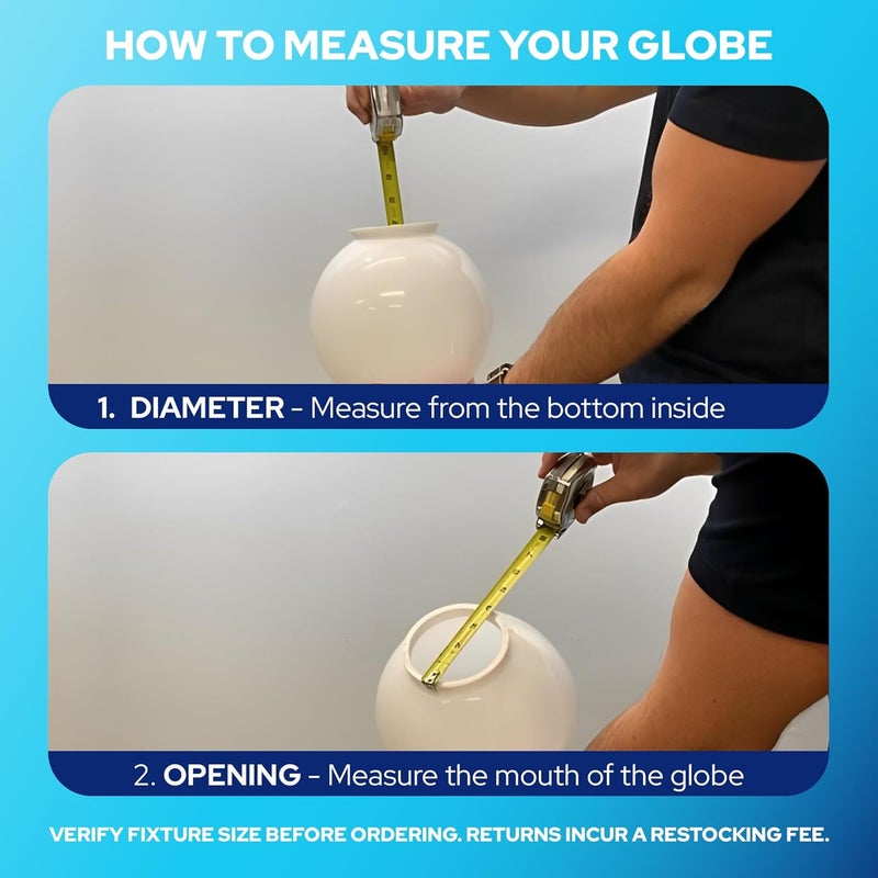 KASTLITE 12 Inch Globe Light Cover with 3.94" Twist Lock Neck - White Acrylic Outdoor Light Cover Replacement Lamp Globes - USA Made Smooth Textured Plastic Shade/Diffuser for Pole Lighting Fixtures - Image 3