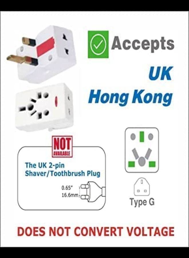 ABBASALI 03 Way Adapter with Square Pin Universal Socket with Light And 13A Fuse - Image 3