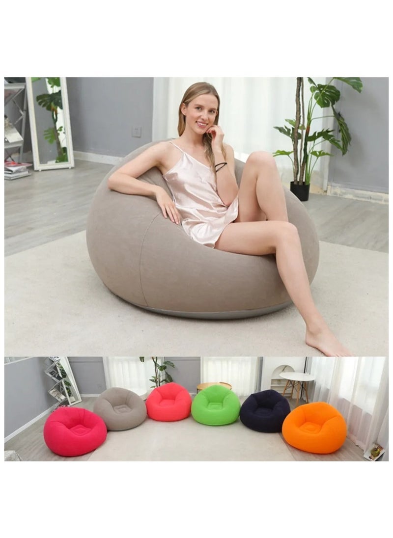 Generic Portable Quick-Inflatable Sofa Chair | Plush and Comfortable Surface | Ideal for Living Room, Bedroom, and Outdoor Camping (Multi-Color)  - Image 5