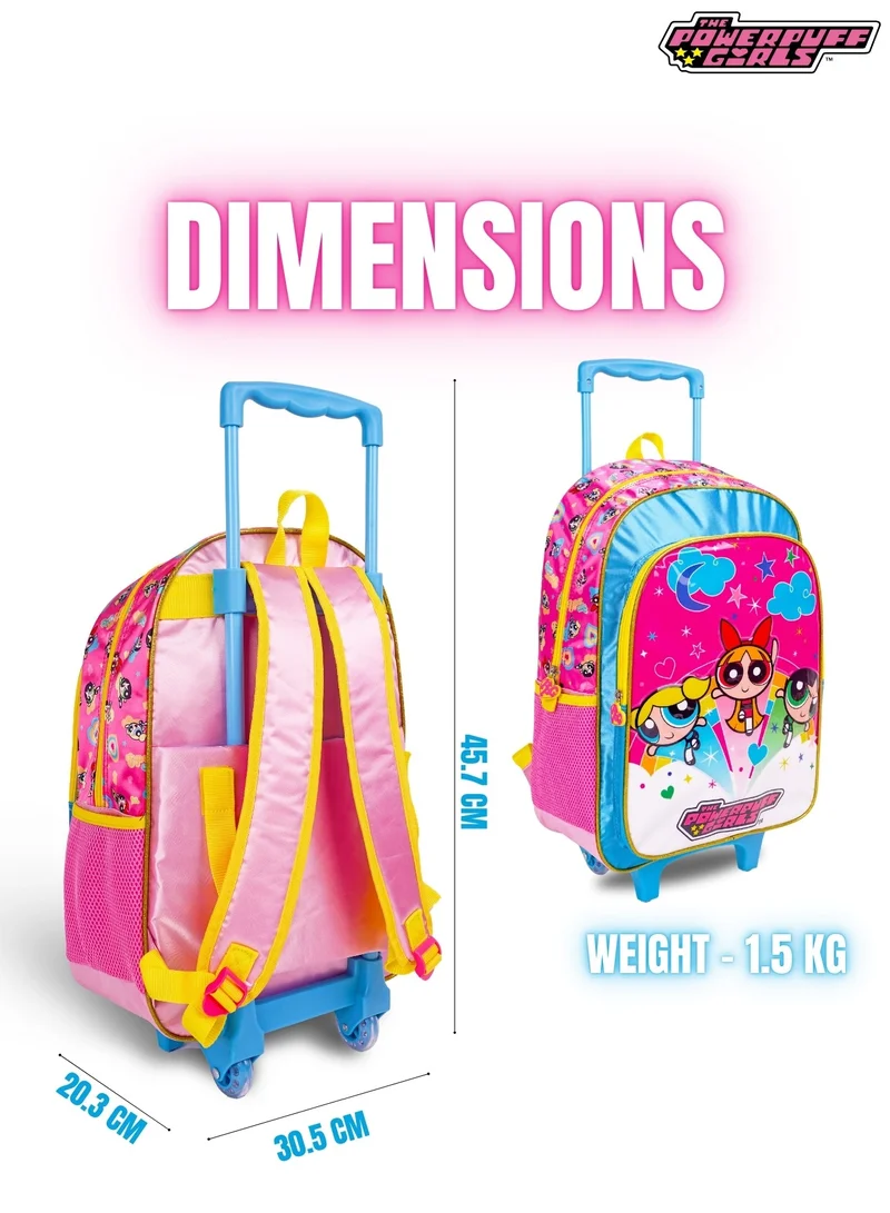 وارنر بروس. 18 Inch Kids 3-in-1 Trolley School Bag Set - Ergonomic Backpack, Insulated Lunch Bag &amp; Pencil Case,Lightweight, Durable, Students 6+ - Perfect for Travel &amp; School,For Girls
