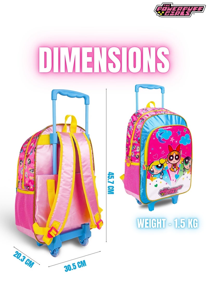 Warner Bros. 18 Inch Kids 3-in-1 Trolley School Bag Set - Ergonomic Backpack, Insulated Lunch Bag & Pencil Case,Lightweight, Durable, Students 6+ - Perfect for Travel & School,For Girls - Image 5