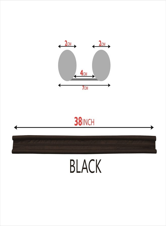 GLUN® 39Inch Door Bottom Gap Filler Strip, Stop Outside Dust, Hot Air, Insects, Water, Use in Wooden, Steel, Fiber, Plastic Doors 20mm Thickness Black Pack of 5 - Image 4