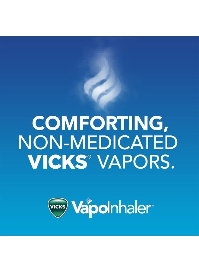 Vicks VapoInhaler, On-the-Go Portable Nasal Inhaler, Non-Medicated, With Refreshing Vicks Vapors, Menthol Scent , 2 Scented Sticks  - Image 2