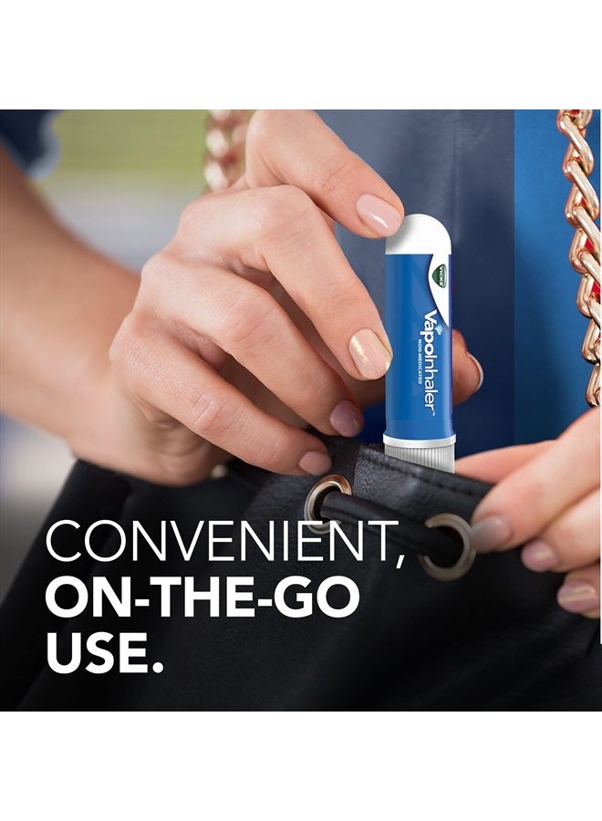 Vicks VapoInhaler, On-the-Go Portable Nasal Inhaler, Non-Medicated, With Refreshing Vicks Vapors, Menthol Scent , 2 Scented Sticks  - Image 4