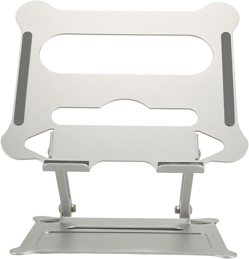 Portable Laptop Stand, Adjustable Angle Aluminum Alloy Computer Riser with Anti Slip Silicone Pad, Hollow Design for Faster Heat Dissipation, Foldable and Easy to Store, - Image 2