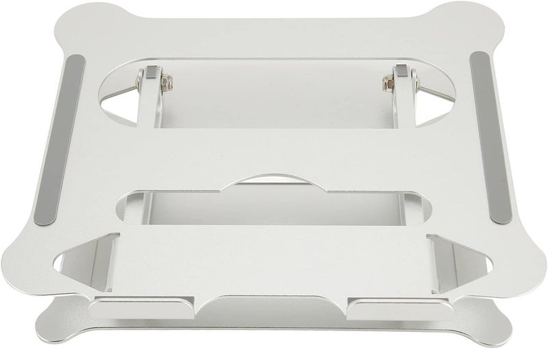 Portable Laptop Stand, Adjustable Angle Aluminum Alloy Computer Riser with Anti Slip Silicone Pad, Hollow Design for Faster Heat Dissipation, Foldable and Easy to Store, - Image 1