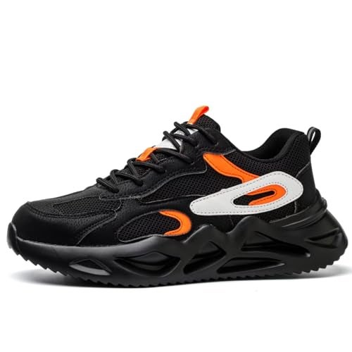 Ruivina Steel Toe Shoes for Men Women Composite Toe Shoe Wide fit Indestructible Work Sneakers Safety Shoes Lightweight Slip on Resistant Breathable Puncture Proof Black 42 - Image 3
