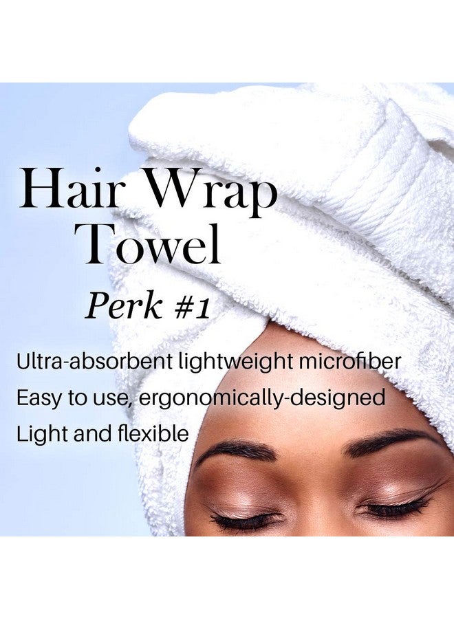 L'ANGE HAIR L'ANGE HAIR Microfiber Hair Wrap Towel | Quick-Dry & Frizz-Free Towel for Hair | Best Hair Towel for Curly Hair, Long Hair and Short Hair | Ideal Head Towel for Sleep, Shower, and More (White) - Image 3