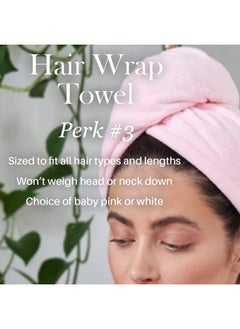 L'ANGE HAIR L'ANGE HAIR Microfiber Hair Wrap Towel | Quick-Dry & Frizz-Free Towel for Hair | Best Hair Towel for Curly Hair, Long Hair and Short Hair | Ideal Head Towel for Sleep, Shower, and More (White)  - Image 5