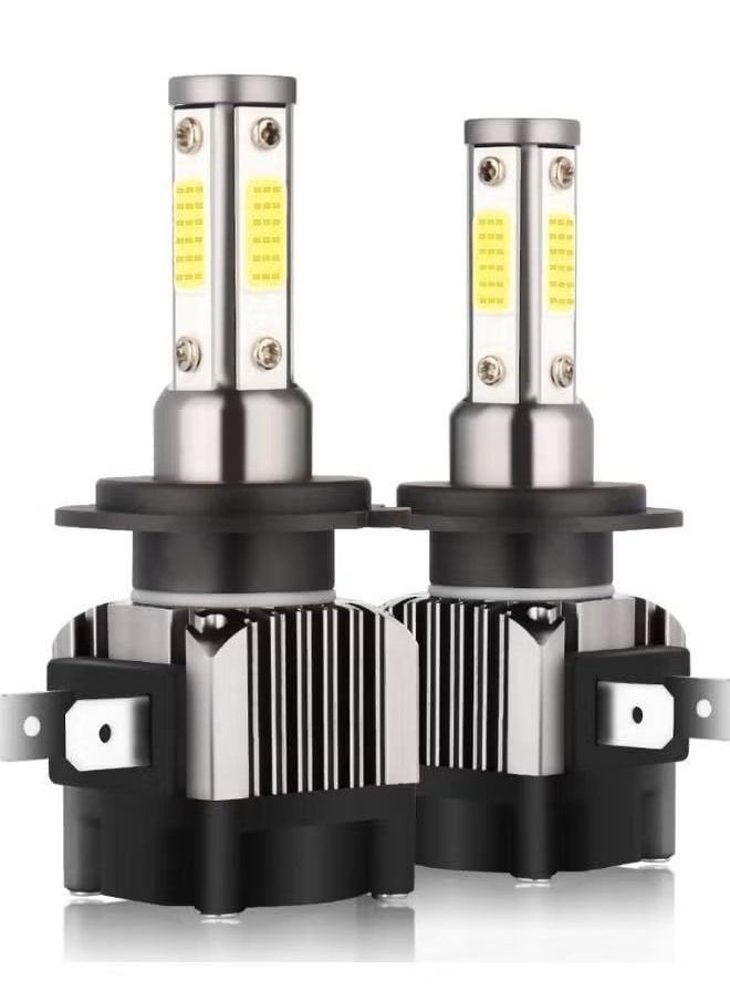 VOCXA - M5 H7 Extreamly Bright LED Headlight Bulbs,6000K White, 55W/Pair,6000LM/Set, fit for Car, van, truck, pickup, SUV, bus, off-road,2 Pair - Image 1