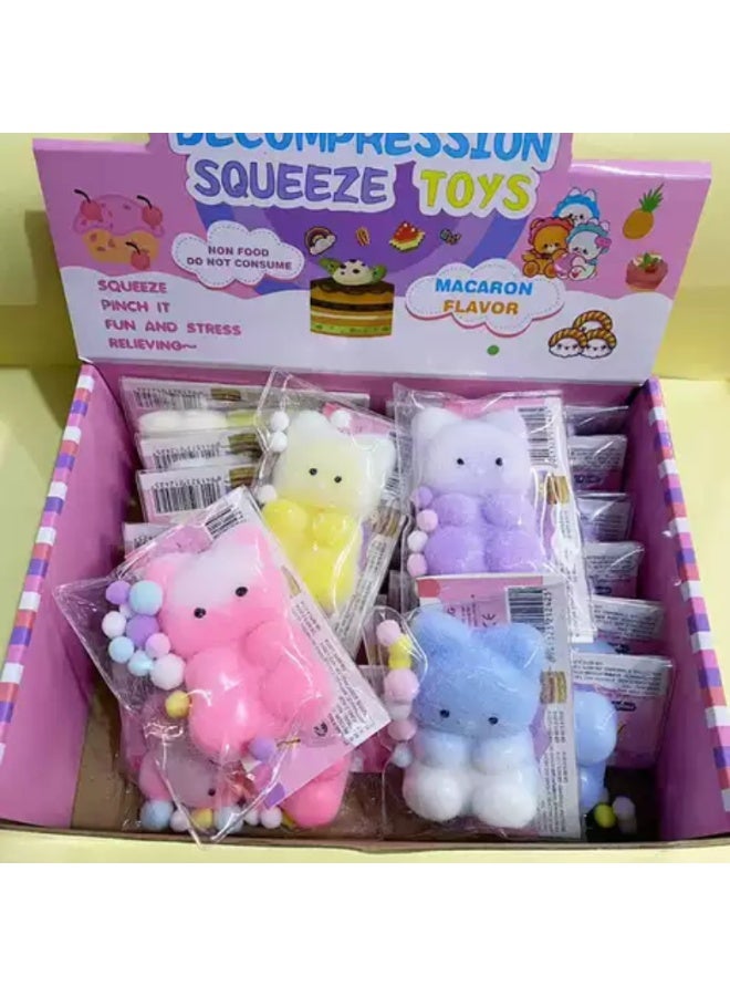 DAT Cute Pastel Animal Squishy Stress Relief Toy - Soft & Fun Decompression Squeeze Toy for Stress Relief & Relaxation | Available in Multiple Colors - Image 4